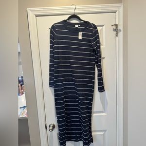 Navy stripe gap maxi dress